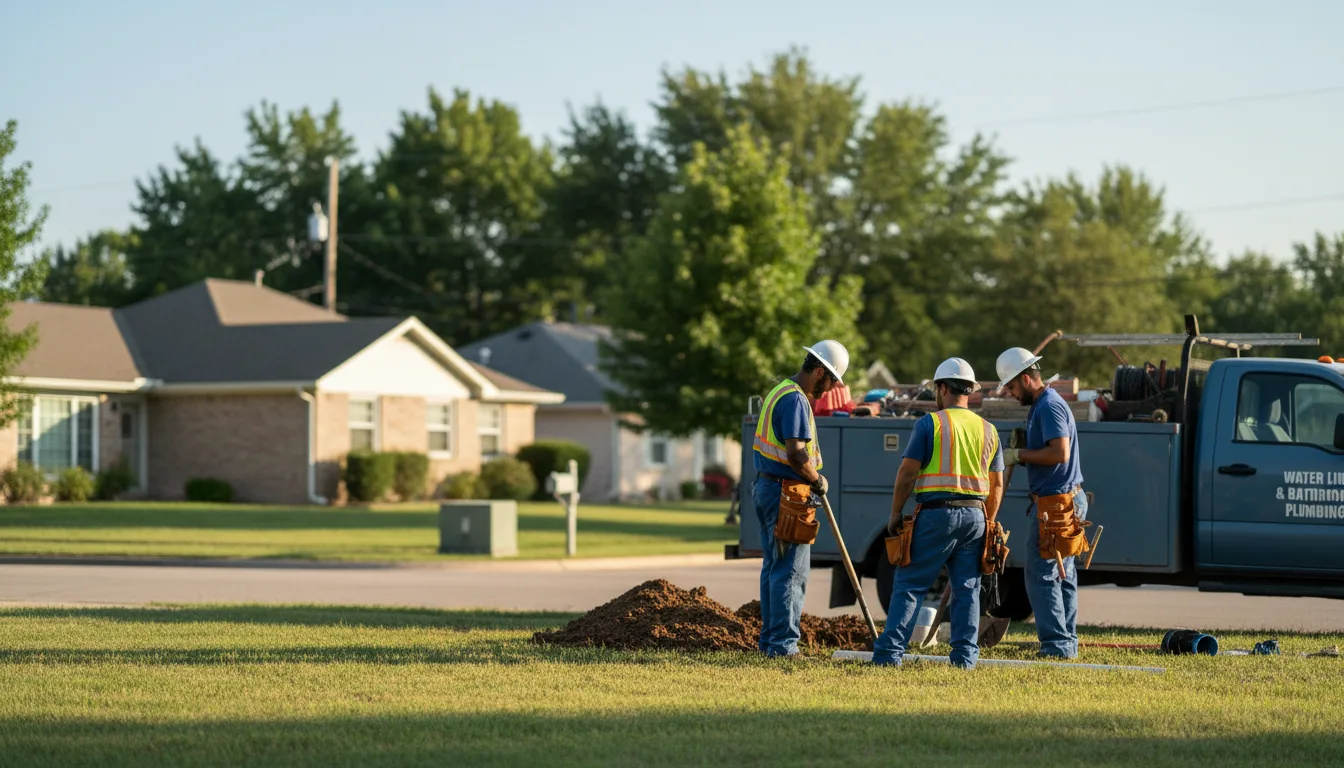 Residential water line and bathroom plumbing service in Dilltown, PA